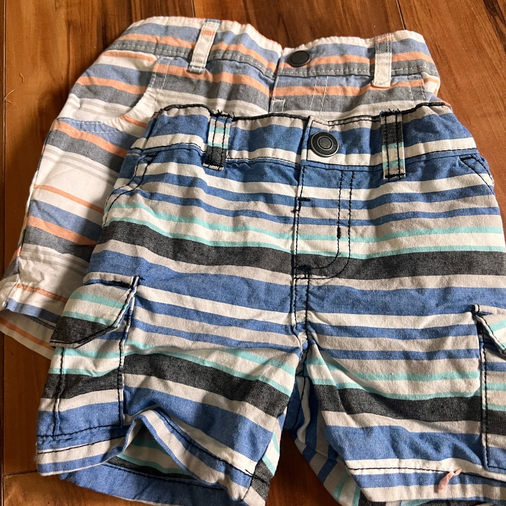Garanimals Blue and Gray Striped Kids Shorts